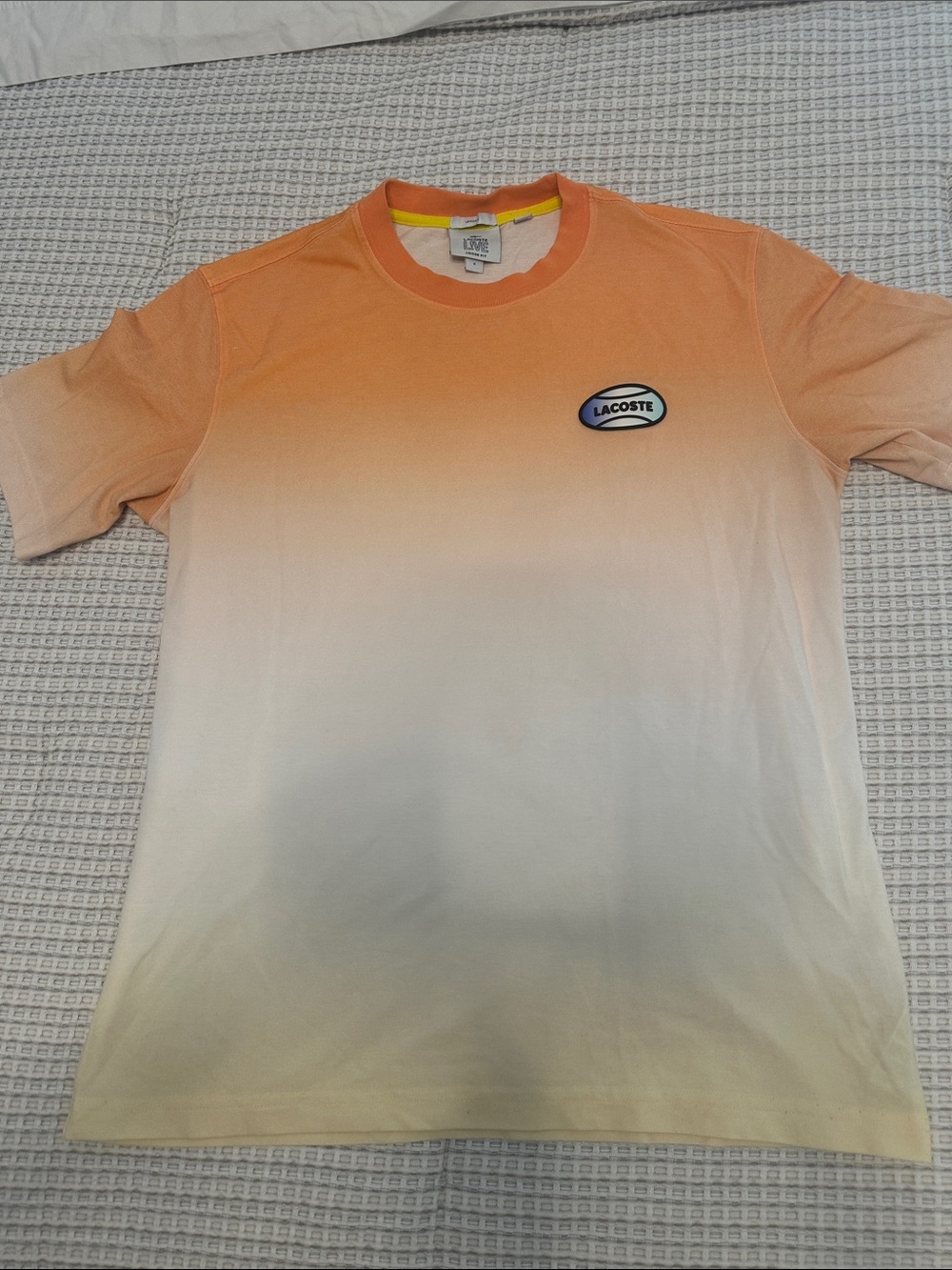 Lacoste Orange Fade Short Sleeve Crew Tee